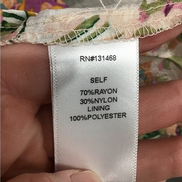 Fate: With Love Orange Floral Mini Dress Size M NWT Pink Long Sleeve Ruffle Boho - Picture 6 of 13